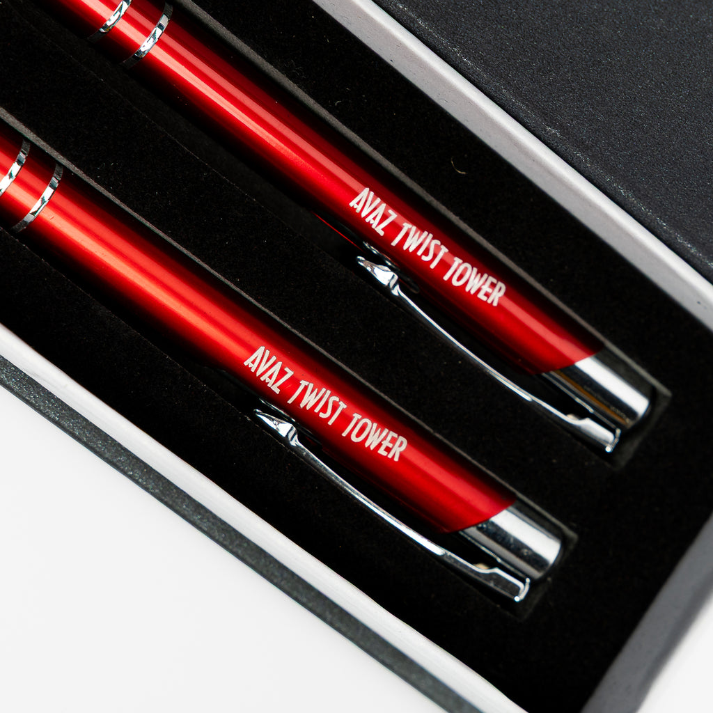 Avaz Twist Tower Souvenir Pen – Set of 2